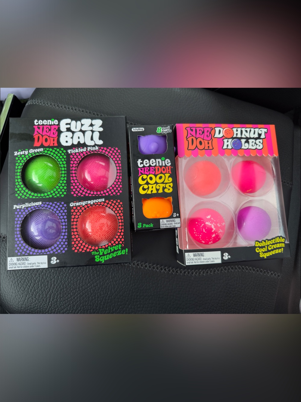 Needoh Teenie Fuzzball 4pk/Dohnut holes 4pk/Teenie Cool Cats 3pk